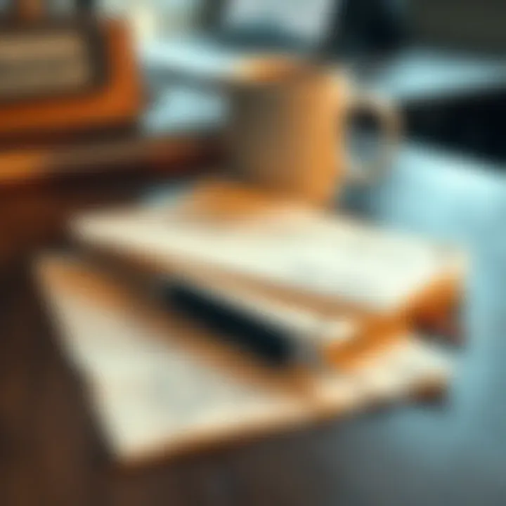 A close-up of handwritten notes about ChatGPT placed on a wooden table with a coffee mug in the background.