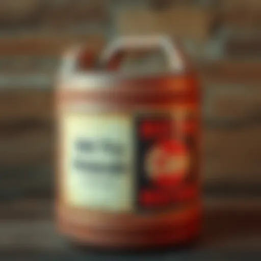 A close-up view of an old rusty motor oil can with a worn label and weathered surface, showcasing its realistic texture and aged appearance.