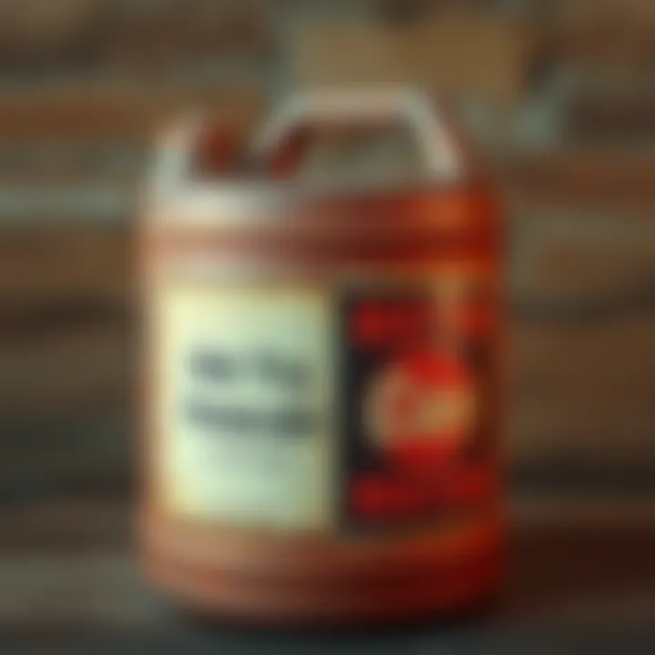 A close-up view of an old rusty motor oil can with a worn label and weathered surface, showcasing its realistic texture and aged appearance.