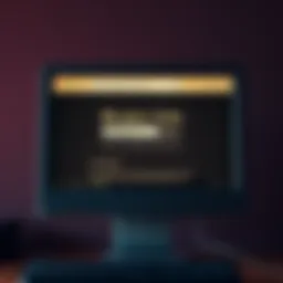 A computer monitor displaying a vintage webpage with outdated design and text
