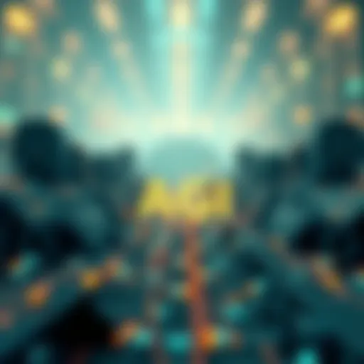 A visual representation of artificial intelligence making significant advancements, with futuristic graphics symbolizing growth and technology.