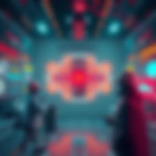 An illustration showing a futuristic AI system with digital interfaces hinting at altered guidelines and constraints.