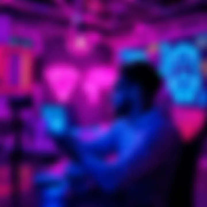 A visual representation of OpenAI's Astra as a creative challenge, depicting a person engaging with AI in a playful setting, symbolizing token limits as opportunities for creativity.