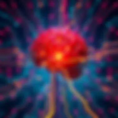 A digital brain representing silent cognitive processing and recurrent depth in AI technology.