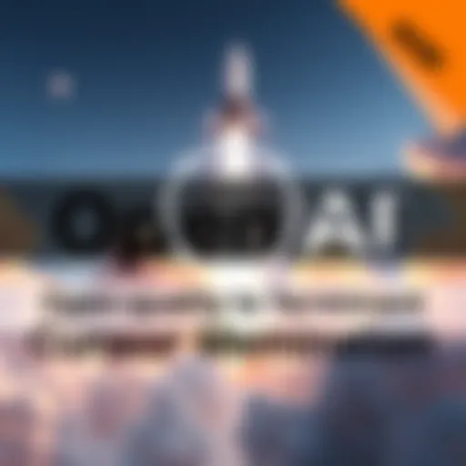 A graphic showing the OpenAI logo with a SpaceX rocket in the background, symbolizing the impact of SpaceX's acquisition on AI technology access.