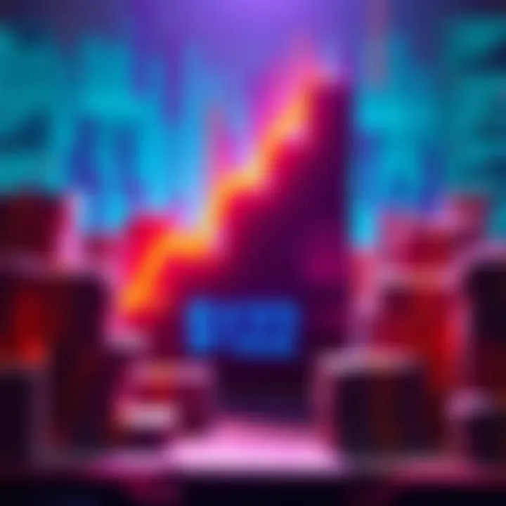 A graphic showing a rising graph and stacks of money representing OpenAI's $122 billion funding round and its $852 billion valuation.