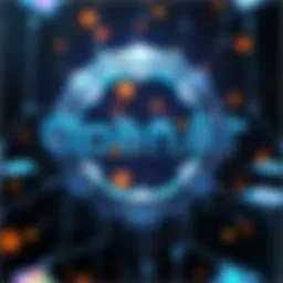 A visual representation of OpenAI's logo with text models and app icons merging, symbolizing integration and improvements in technology.