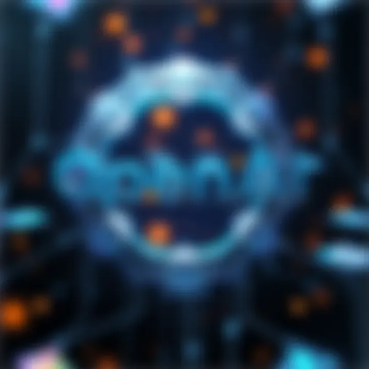 A visual representation of OpenAI's logo with text models and app icons merging, symbolizing integration and improvements in technology.