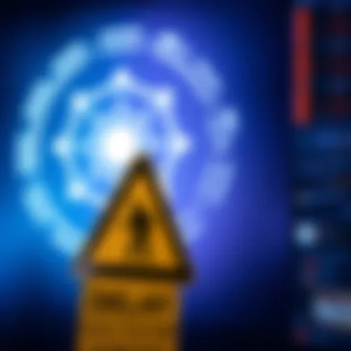 OpenAI logo next to a caution sign indicating a delay in new feature