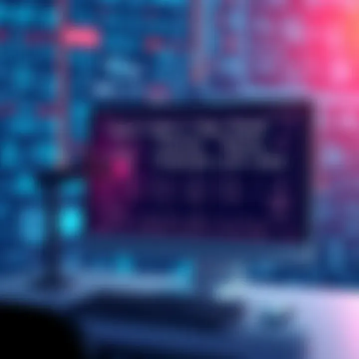 An illustration of a computer screen displaying complex math equations being solved by OpenAI's model, with symbols and calculations around it.