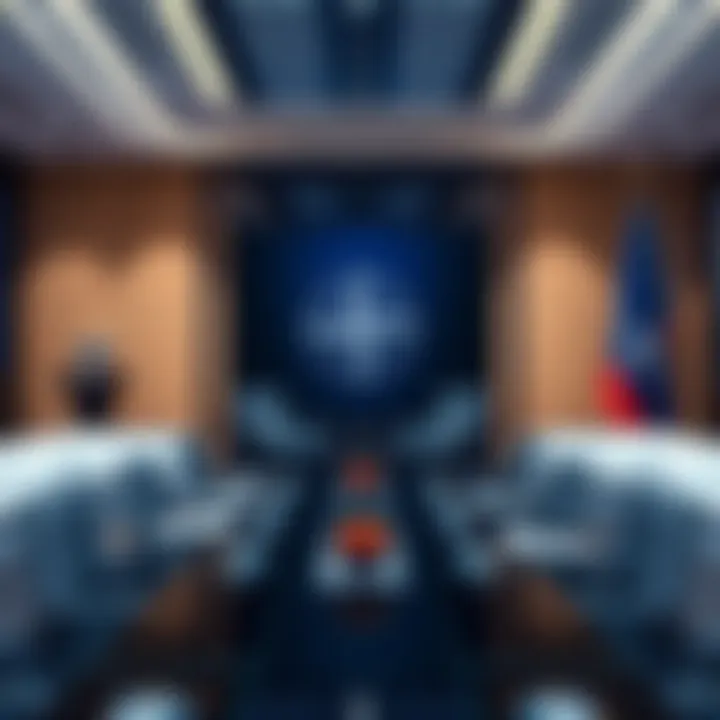 Representatives from OpenAI and NATO in a meeting discussing future projects in technology and defense.