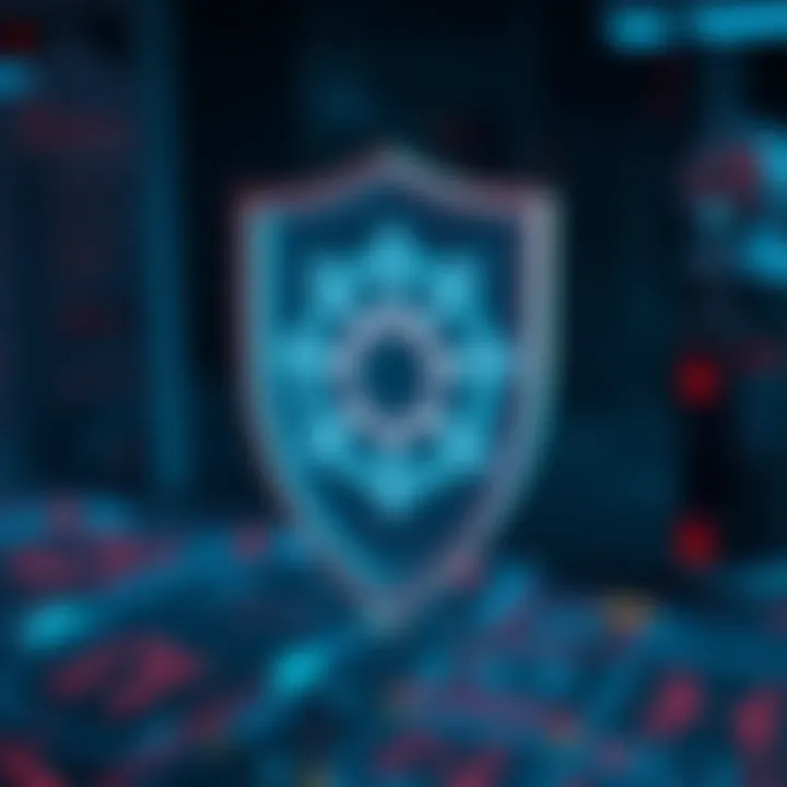 OpenAI logo displayed with a security shield overlay, symbolizing the pause in frontier model work due to security concerns.