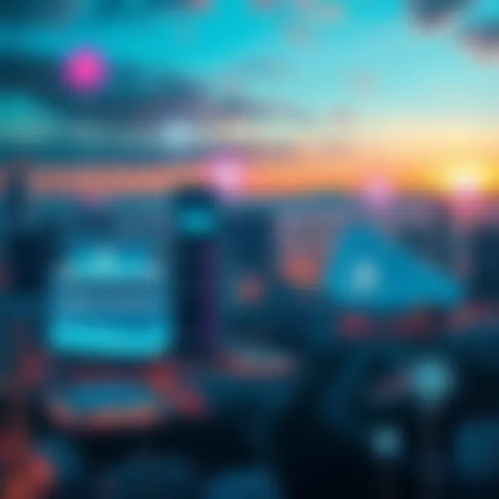 An overview of Silicon Valley showcasing tech buildings and logos, emphasizing the presence of OpenAI in the area.
