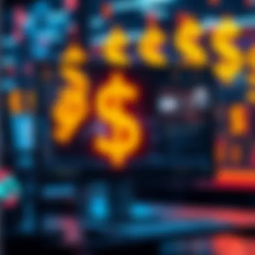 A graphic showing a computer screen displaying video content with dollar signs indicating high costs, symbolizing OpenAI's Sora Video Generator's expenses