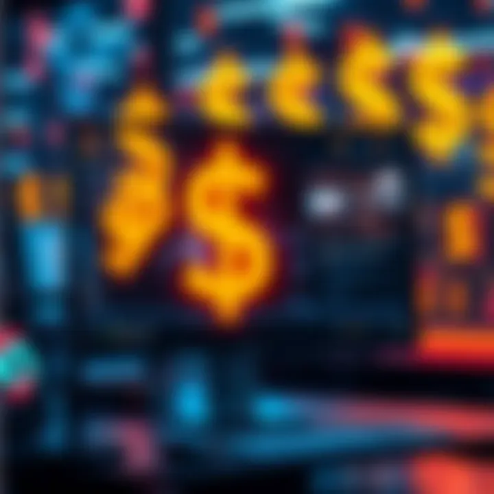 A graphic showing a computer screen displaying video content with dollar signs indicating high costs, symbolizing OpenAI's Sora Video Generator's expenses