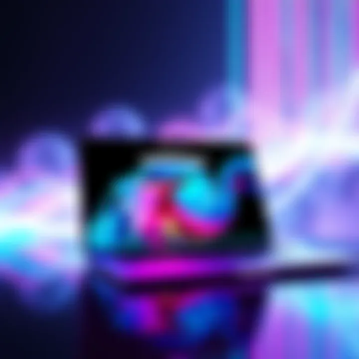 OpenAI's new web browser on a laptop screen with a sleek design and vibrant colors, showcasing its innovative interface.