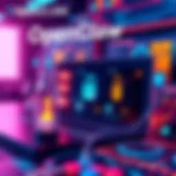 OpenClaw Advertising Concept A digital marketing concept showing a blend of local data and public APIs, representing privacy concerns with symbols of data security and personal information.