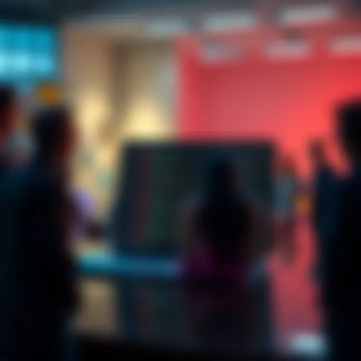 A laptop displaying the Ideogram 4 interface with code on the screen and people discussing around it.