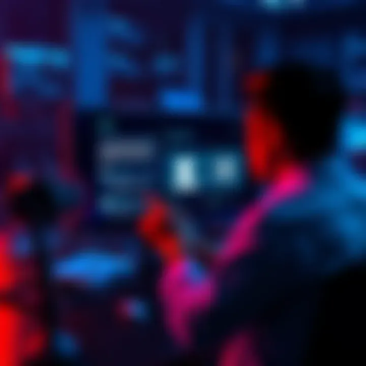 A person interacting with a computer screen showing AI responses