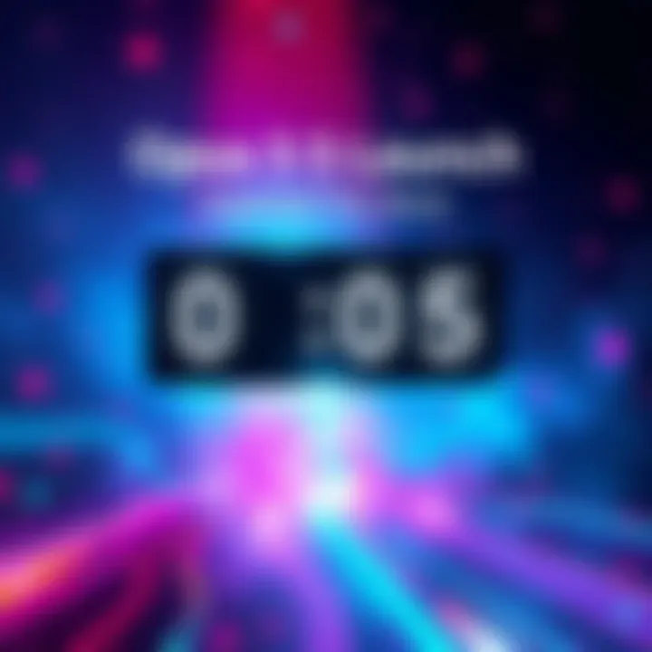 A graphic showing a countdown timer with the text 'Opus 5 Launch This Week' above it. The background features vibrant colors suggesting excitement.