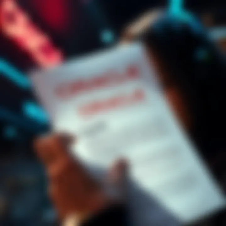 An employee receives a layoff notice from Oracle, symbolizing job cuts and corporate restructuring.