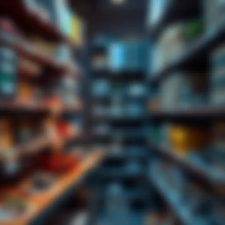 A workspace showing neatly arranged models on shelves, with labels clearly indicating their categories, enhancing organization and productivity.