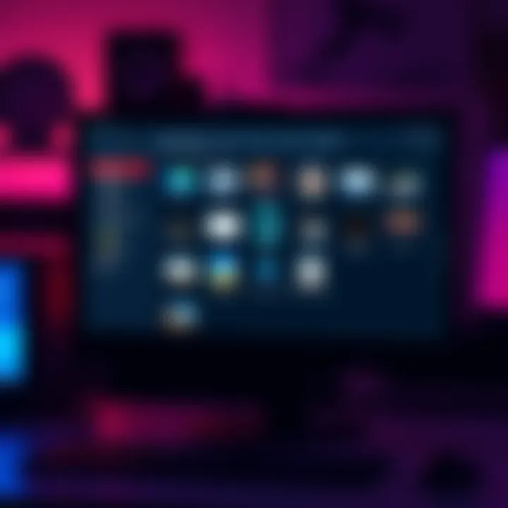 A computer screen displaying a neatly organized folder containing various screenshots, showcasing search bar and viewing options.