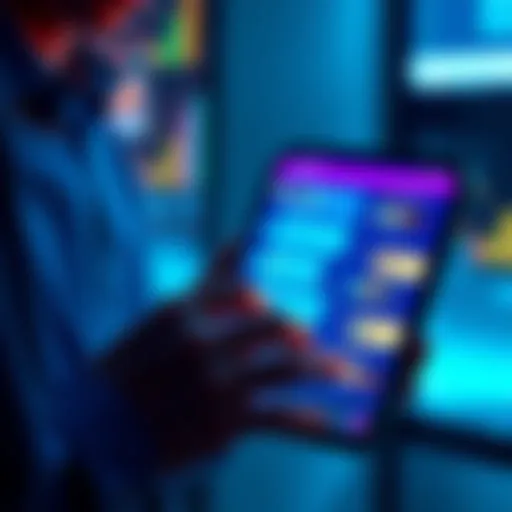 A person organizing chat messages on a digital device, with highlighted important messages and folders for better management.