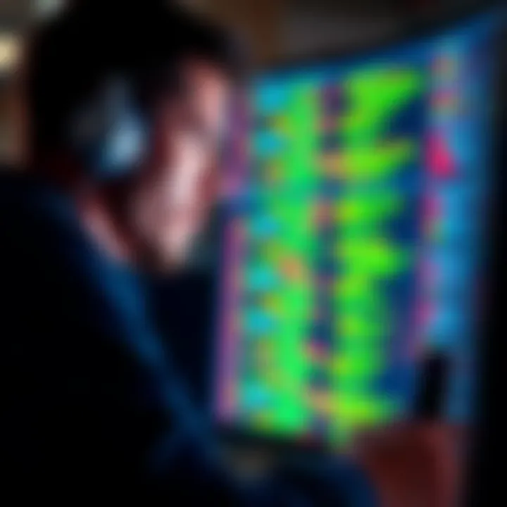 A developer looking at computer code on a screen, concerned about memory issues related to orphaned nodes during unit testing.