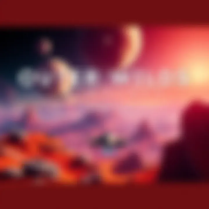 Outer Wilds Game Cover A view of vibrant planets and a spaceship in Outer Wilds, showcasing the game's unique art style and exploration theme.