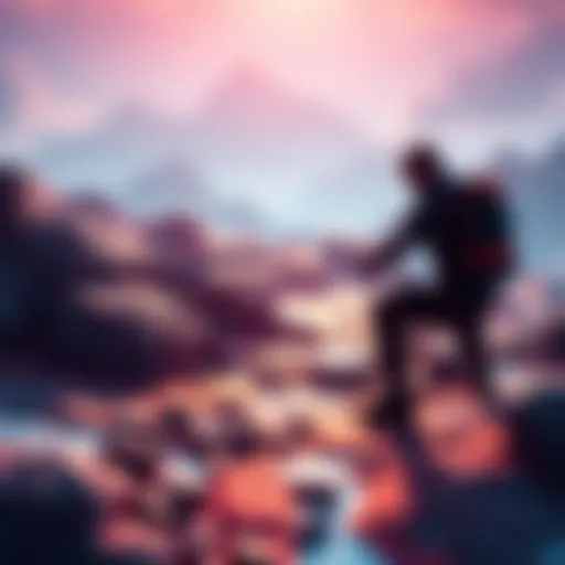A game developer applying multiple colors and textures to a digital terrain model using a custom shader tool.