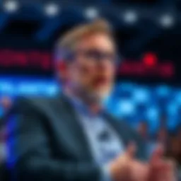 Alex Karp giving a talk about AI nationalization and its impacts on jobs