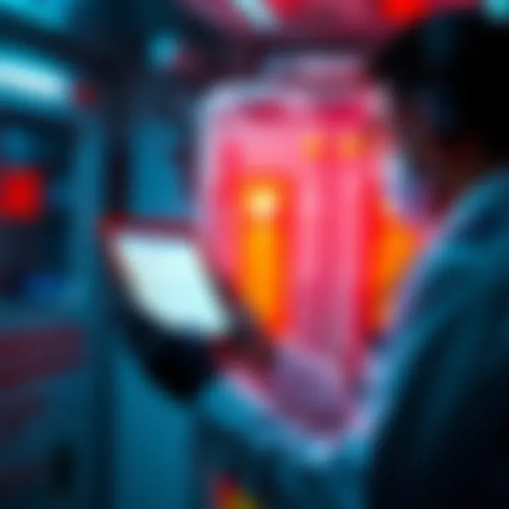 A paramedic studying medical guidelines on a tablet with ChatGPT interface visible, showcasing AI in action for emergency training.