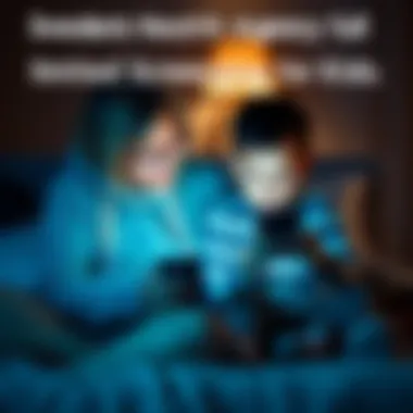 A parent and child sitting together without digital devices, promoting healthier habits
