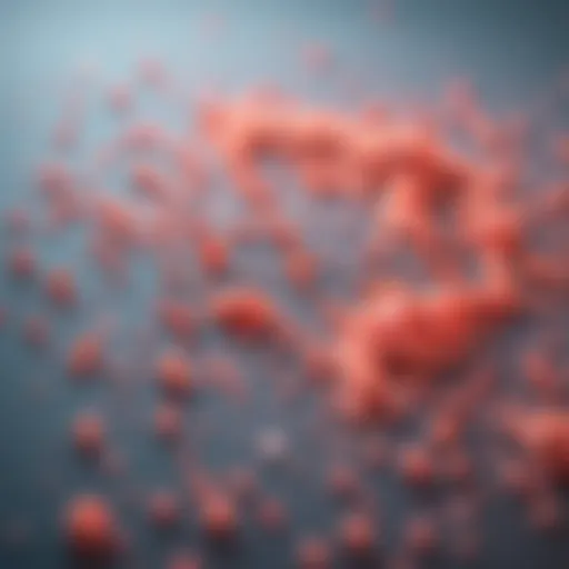 Various particles of different sizes unevenly spread across a flat surface
