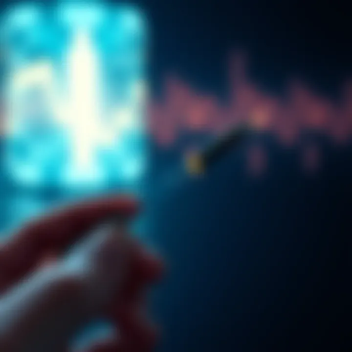 A sleek, modern pen-like device designed by OpenAI and Jony Ive, showcasing an audio interface, ready for user interaction.