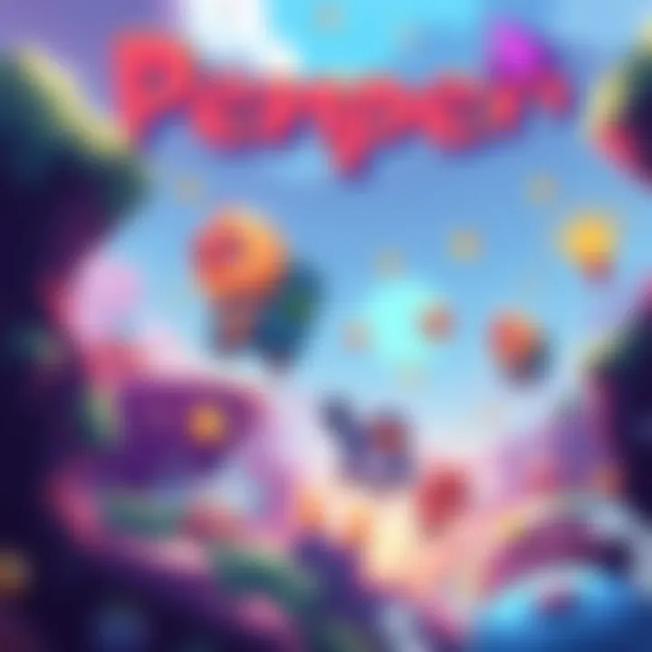 A colorful scene from the free browser game Penpen, showcasing vibrant characters and smooth action.