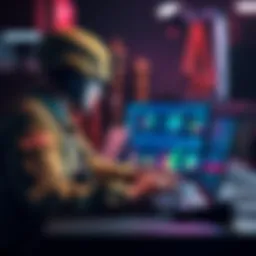 A soldier working on a laptop with AI interface showing military data analysis, representing the integration of Grok and ChatGPT in military operations.