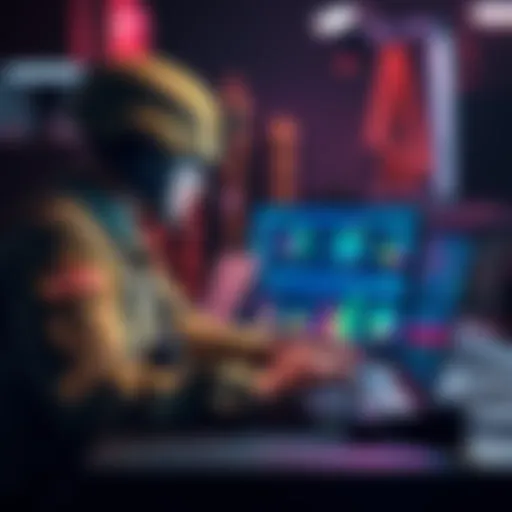 A soldier working on a laptop with AI interface showing military data analysis, representing the integration of Grok and ChatGPT in military operations.