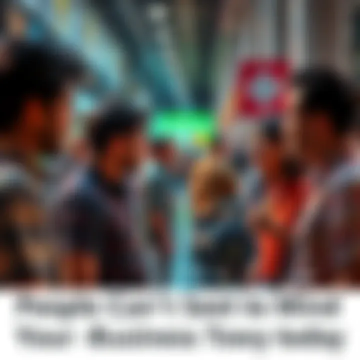 A group of people talking and observing each other in a public space, showcasing curiosity and involvement in others' affairs.
