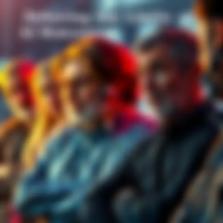 A group of people discussing AI advancements, showing skepticism with serious expressions