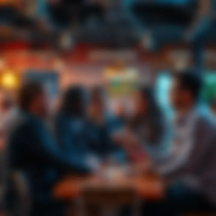 People debating AI opinions A diverse group of people discussing pro and con perspectives on artificial intelligence in a casual setting