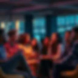 A group of diverse people sharing their thoughts on ChatGPT in a casual setting, highlighting different opinions and motivations for using the AI tool.