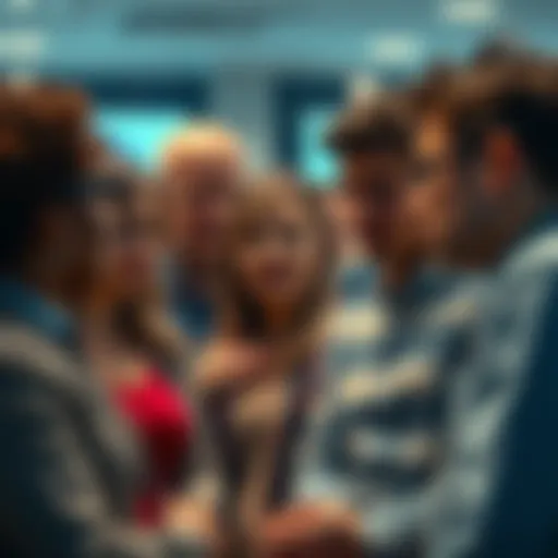 A group of diverse people engaged in a conversation, some looking worried, representing hidden pro-AI sentiments due to fear of backlash.