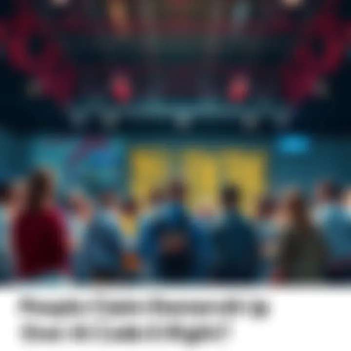 A group of people debating the ethics of AI-generated code ownership in a tech forum setting