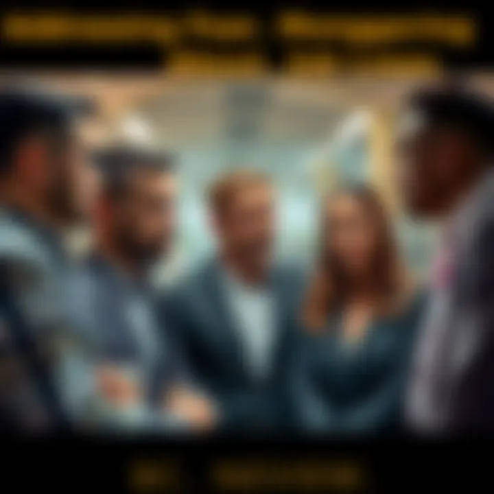 A group of people engaging in a serious conversation about the impact of AI on jobs, some looking worried while others appear more relaxed, emphasizing the need for balanced views