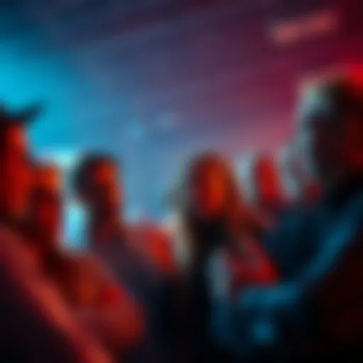 A group of people engaged in a heated discussion about anti-AI sentiment, showing concern and frustration.