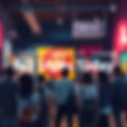 People discussing art styles Group of people sharing thoughts on different contemporary art styles