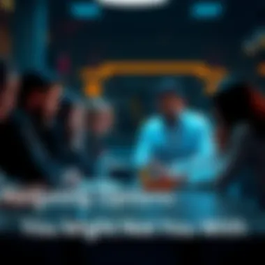 A group of people sitting around a table, engaged in a serious discussion about different options and choices they may not agree with.