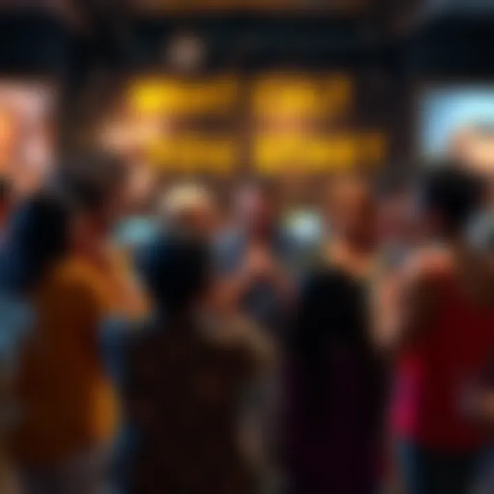 A diverse group of people engaged in a circle discussion, sharing ideas about community living and support.